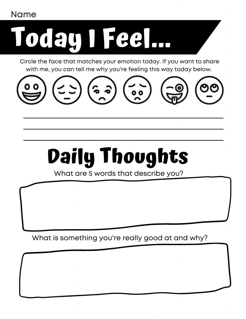 Check On Your Students With These FREE Daily Check in Worksheets