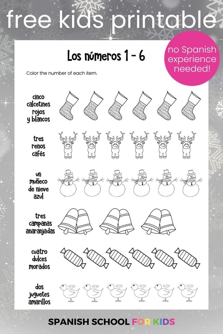 Christmas Worksheets Elementary Activities In Spanish Spanish Elementary