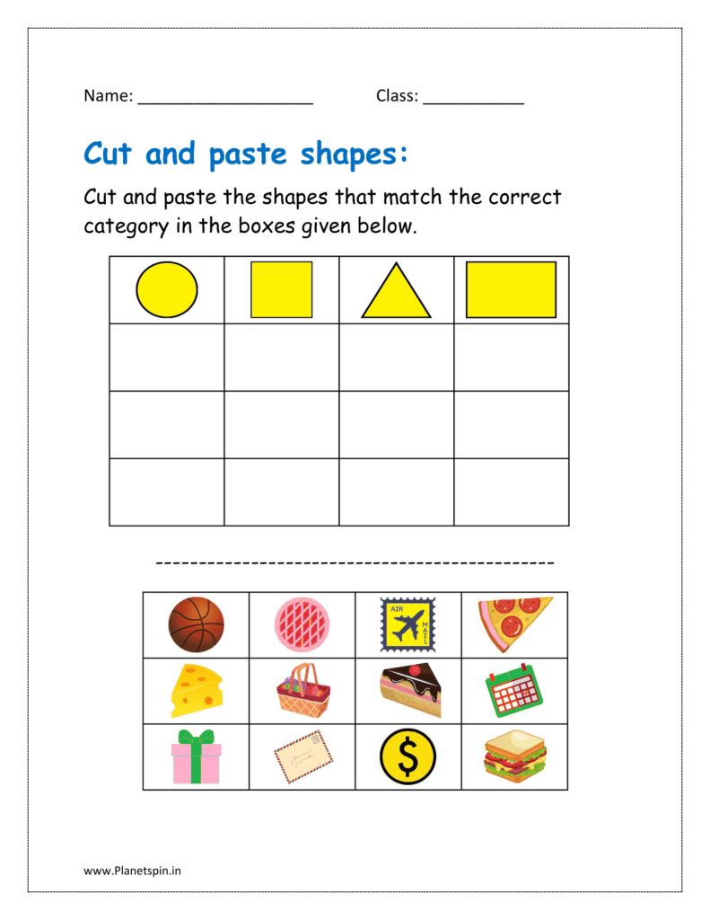 Printable Cut And Paste Worksheets