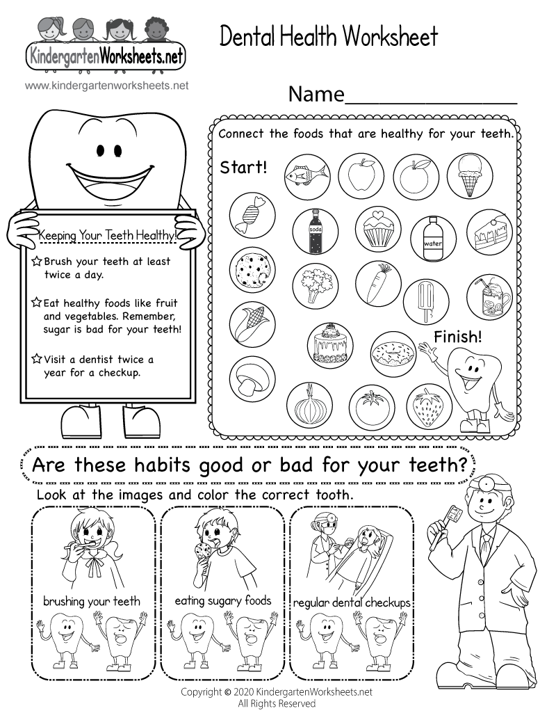 Printable Healthy Habits Worksheets Pdf