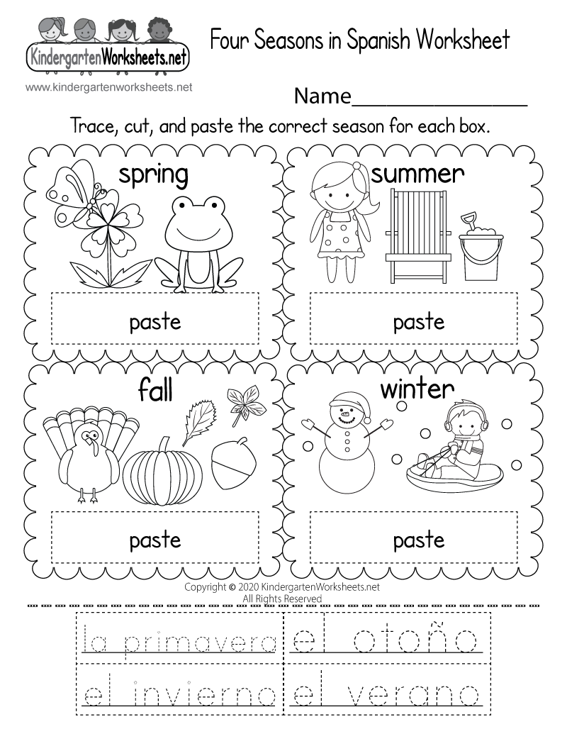 Spanish Worksheets Printable