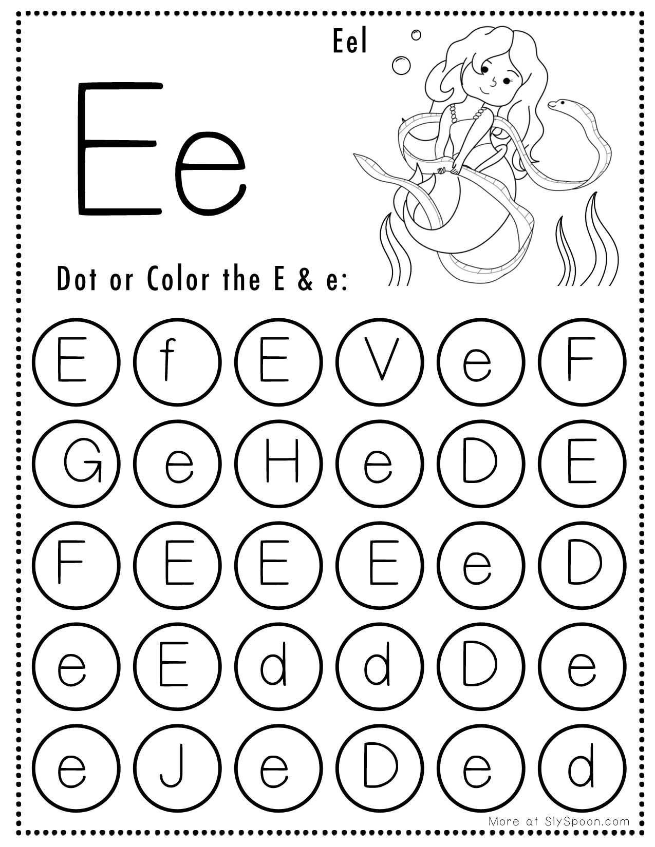 Free Printable Letter E Worksheets For Preschoolers