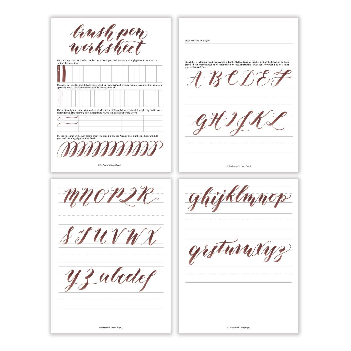 Free Printable Calligraphy Worksheets For Beginners Pdf