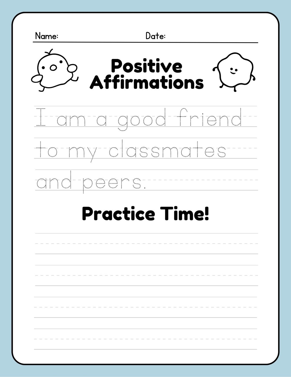 Free Custom Printable Handwriting Worksheet Templates Canva