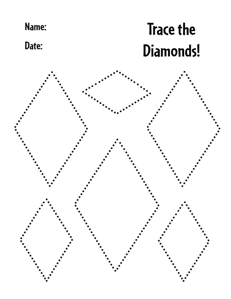 Free Diamond Worksheets For Preschool The Hollydog Blog