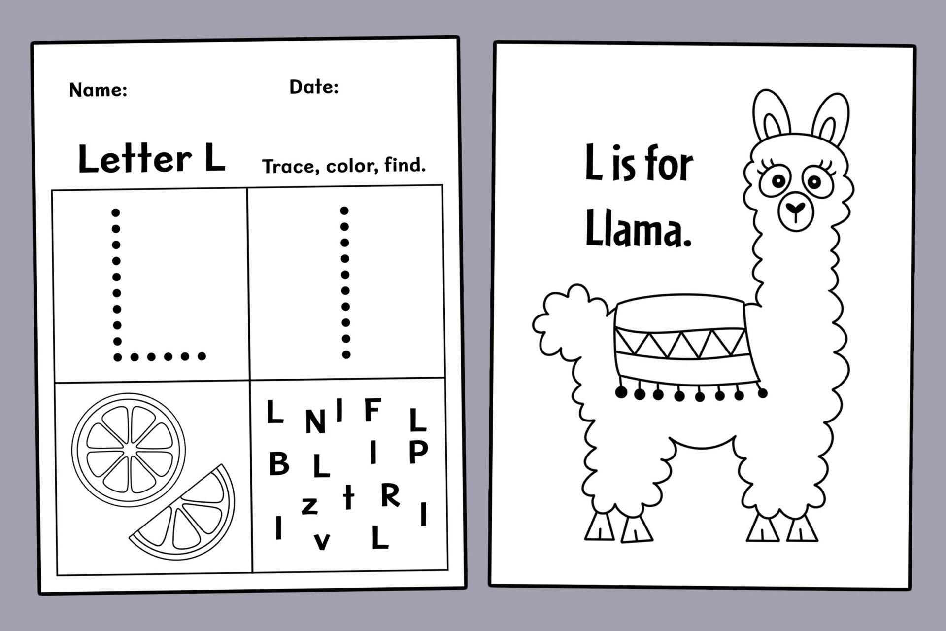 Letter L Worksheets Free Printables