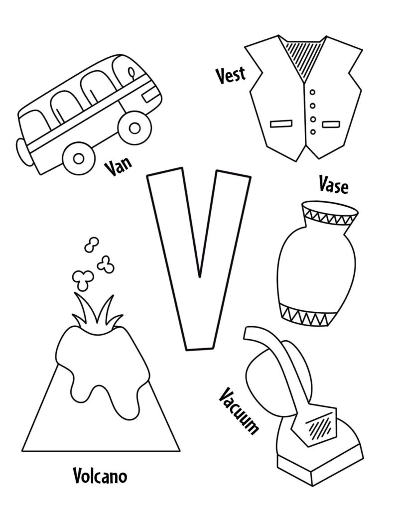 FREE Letter V Worksheets For Preschool The Hollydog Blog