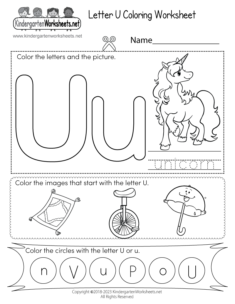 Free Printable Letter U Worksheets For Preschool