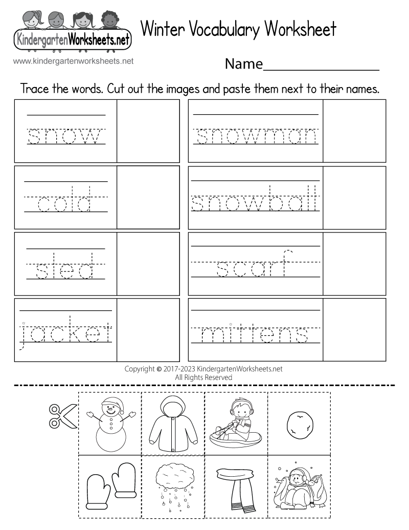 Winter Worksheets Printable