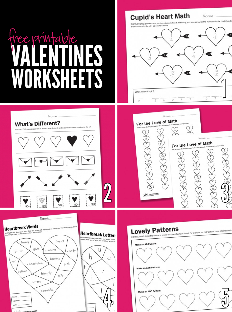 Free Valentine Worksheets And Printables