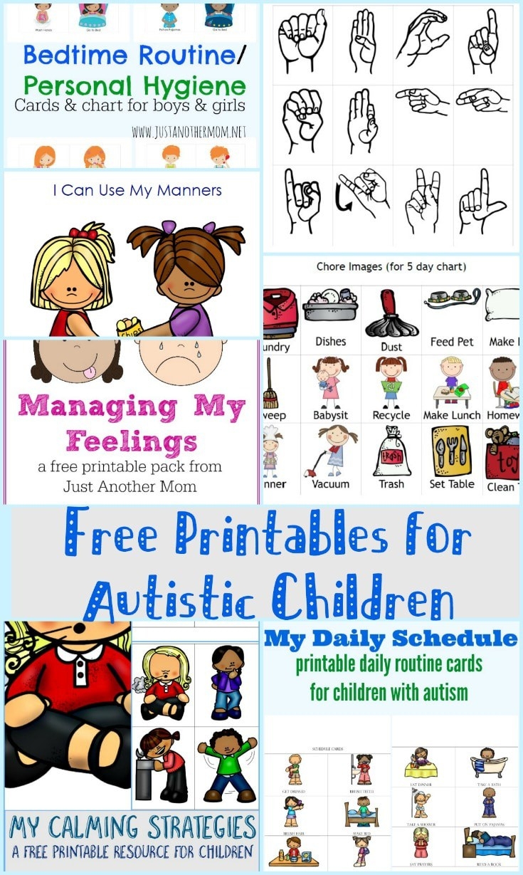 Free Printables For Autistic Children