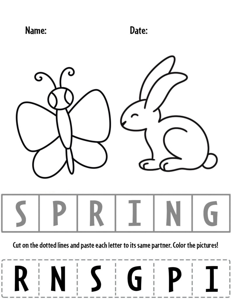 FREE Spring Worksheets For Preschool The Hollydog Blog