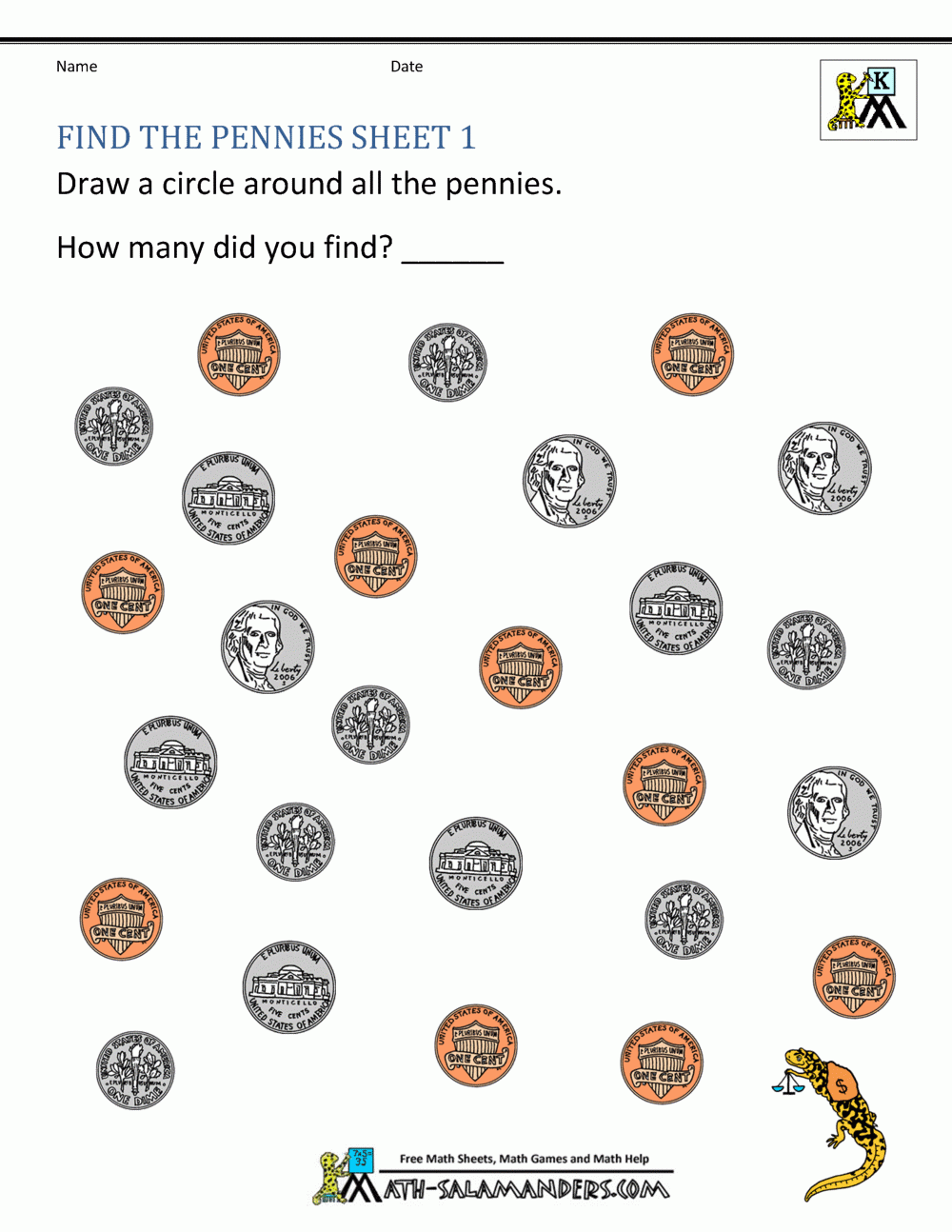 Coin Worksheets Free Printable