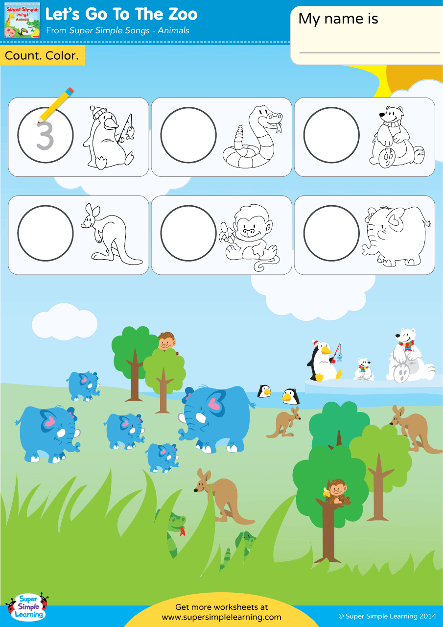 Printable Zoo Worksheets For Preschool