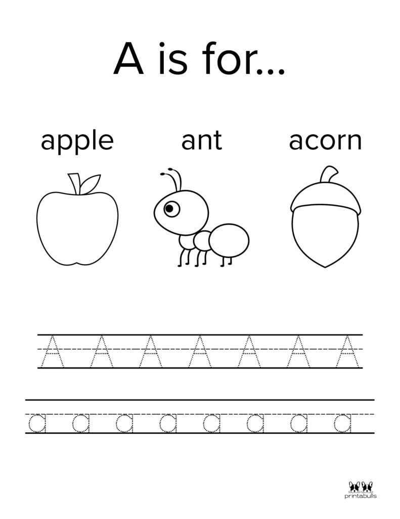 Letter A Worksheets 50 FREE Printables Printabulls