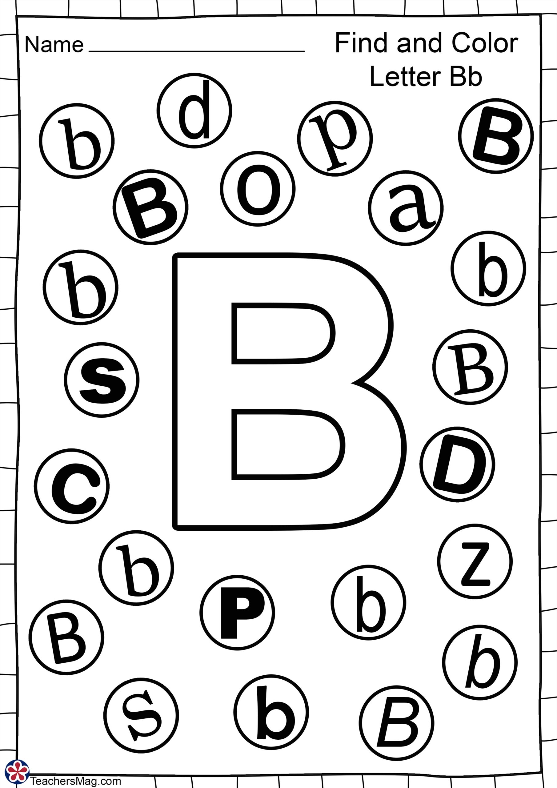 Printable Letter B Worksheets