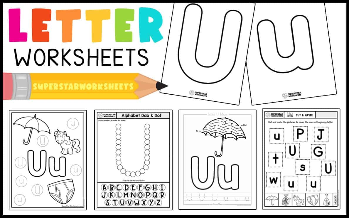 Letter U Worksheets Superstar Worksheets