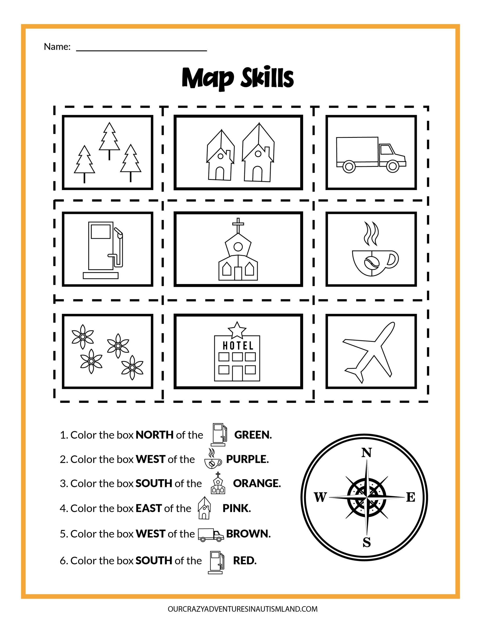 Free Printable Map Skills Worksheets
