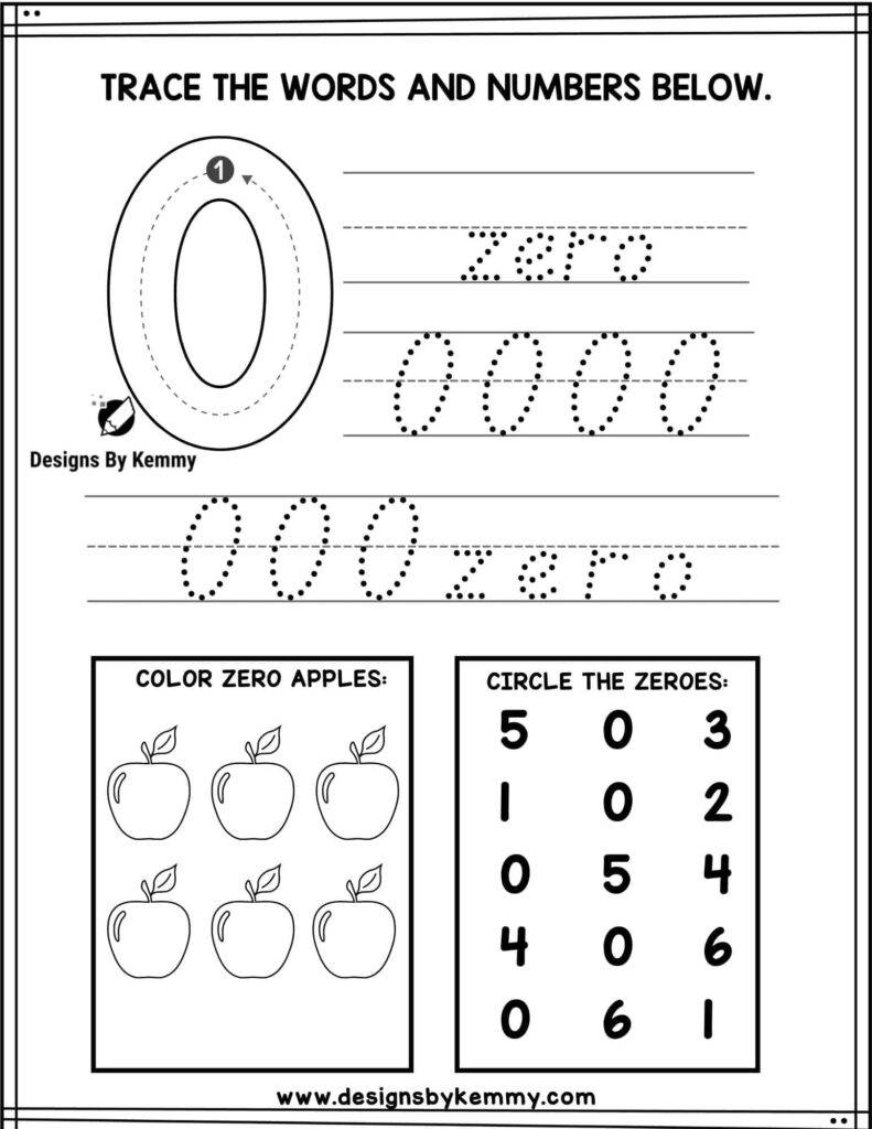 Free Printable Tracing Numbers Worksheets For Kindergarten