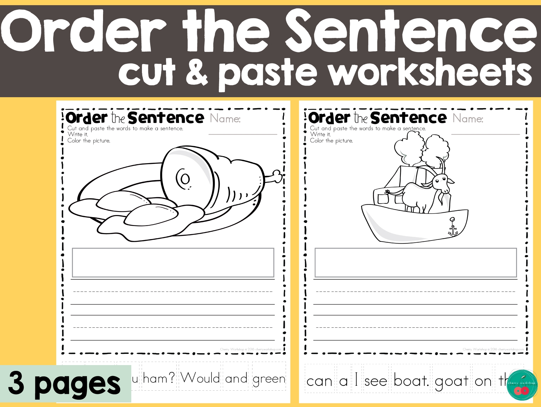 Green Eggs And Ham Free Printable Worksheets