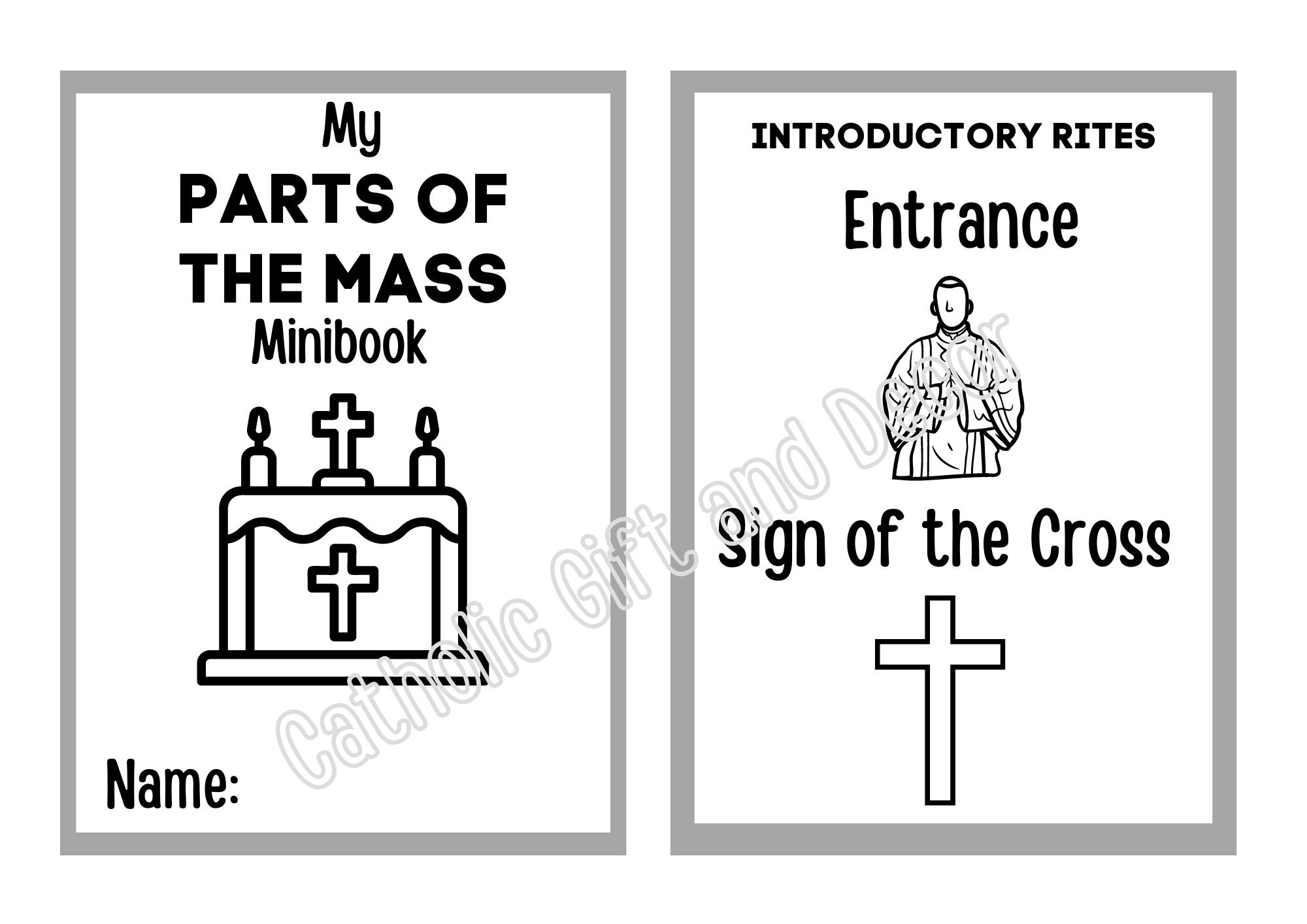 Parts Of The Catholic Mass Printable Book Parts Of The Catholic Mass Worksheets catholic Mass Activities catholic Mass Guide order Of Mass Etsy