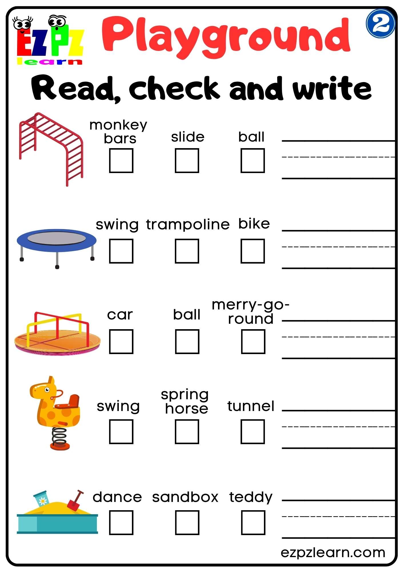 Printable Vocabulary Worksheets
