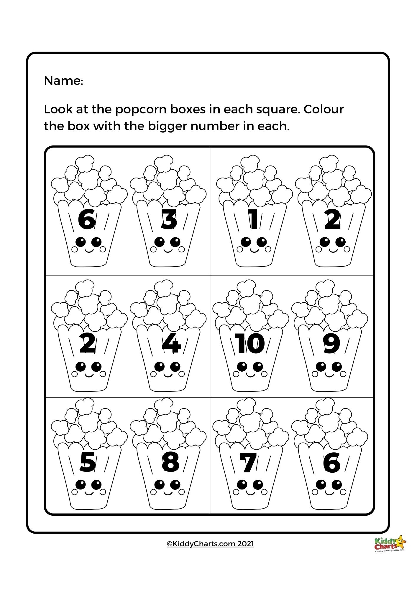 Preschool Math Worksheets Fun With Food KiddyCharts Shop