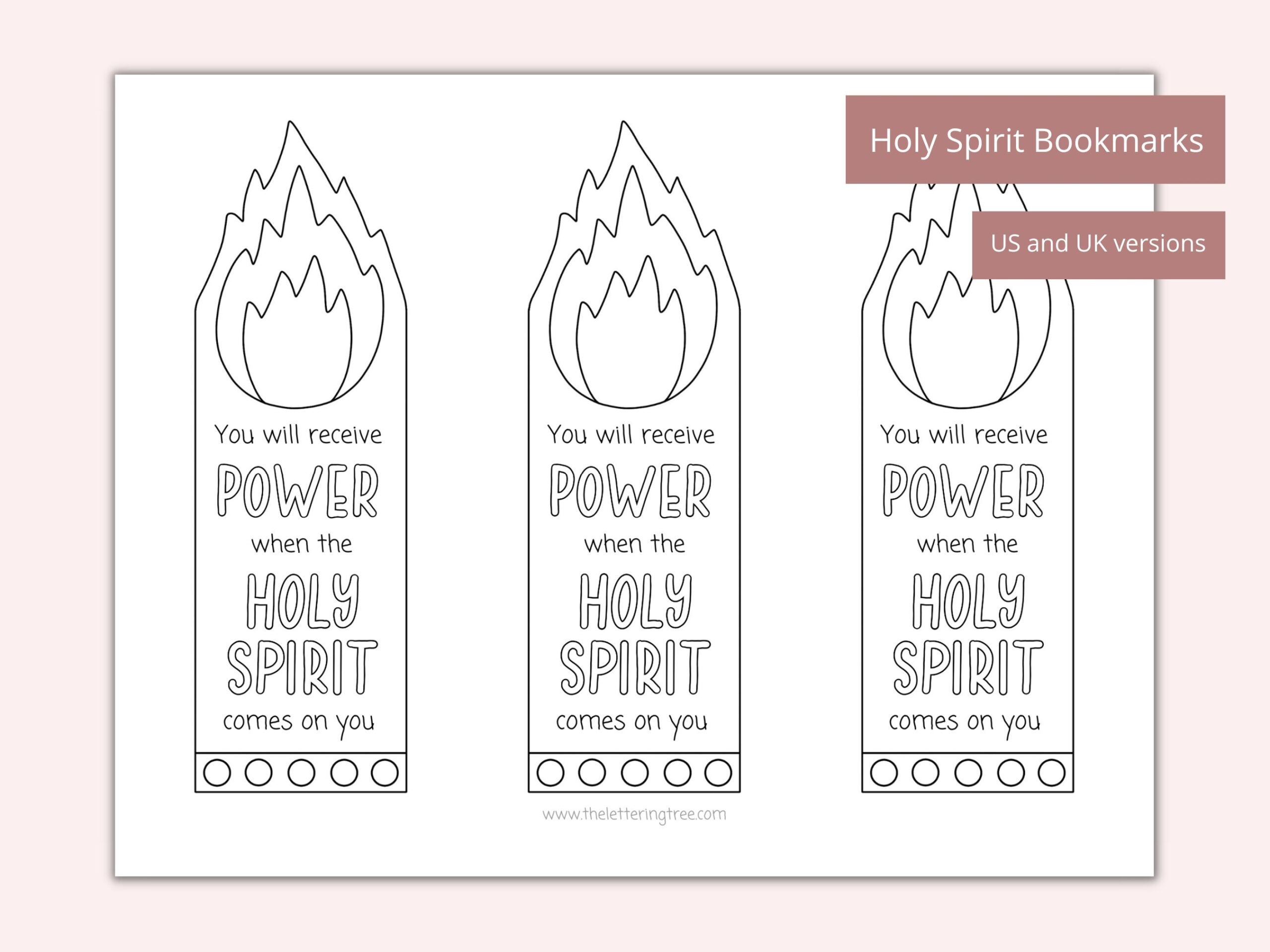 Printable Pentecost Craft Activity Pentecost Coloring Bookmarks Sunday School Pentecost Activity Holy Spirit Bible Craft Etsy
