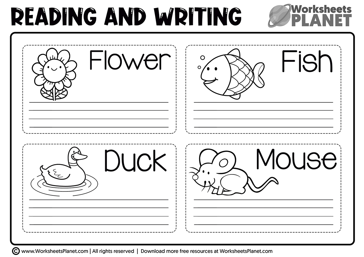Printable Kindergarten Writing Worksheets