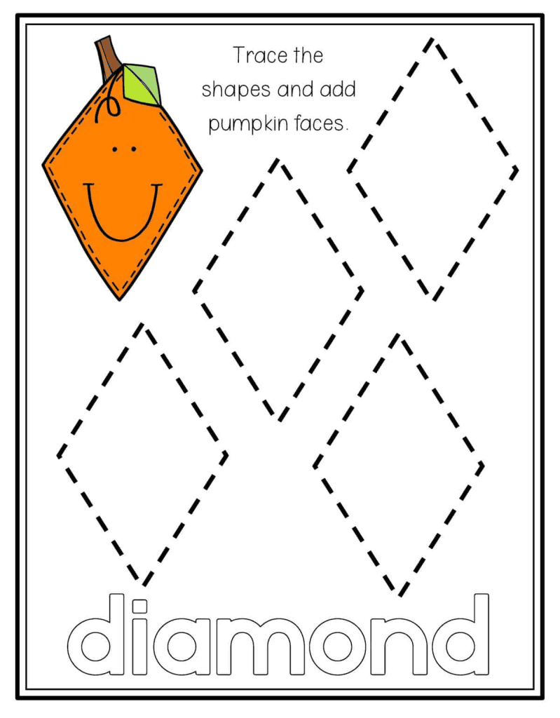 Pumpkin Shape Tracing Preschool Mom