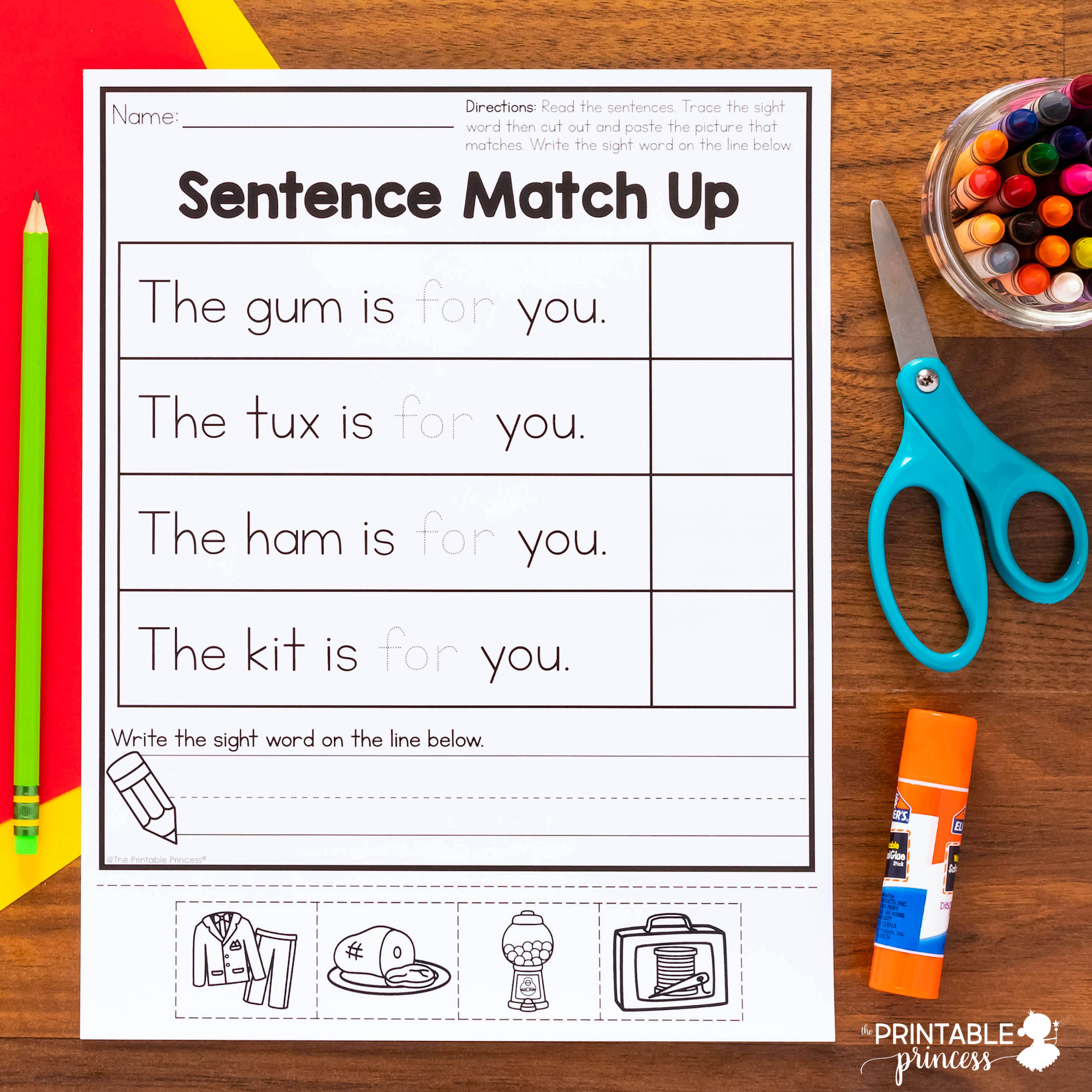 Printable Kindergarten Worksheet