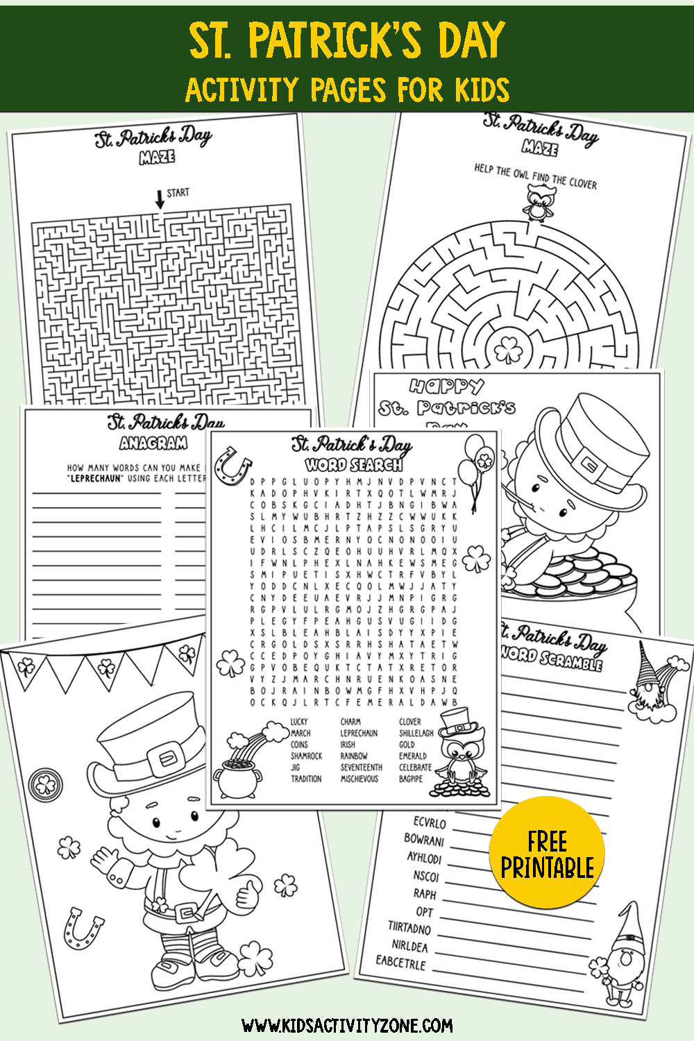 Free Printable St Patrick\'s Day Worksheet