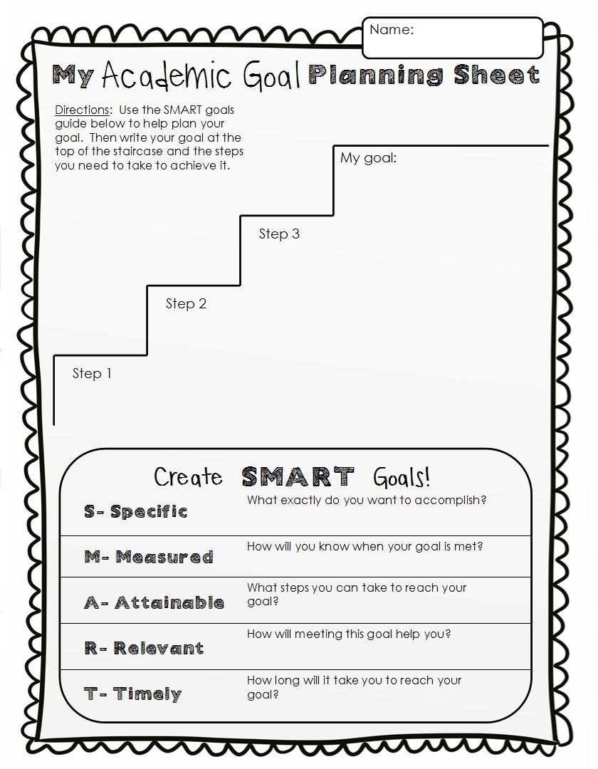 Free Printable Goal Setting Worksheets For Students