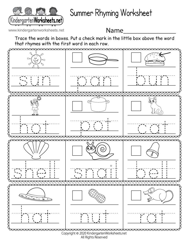 Summer Worksheets