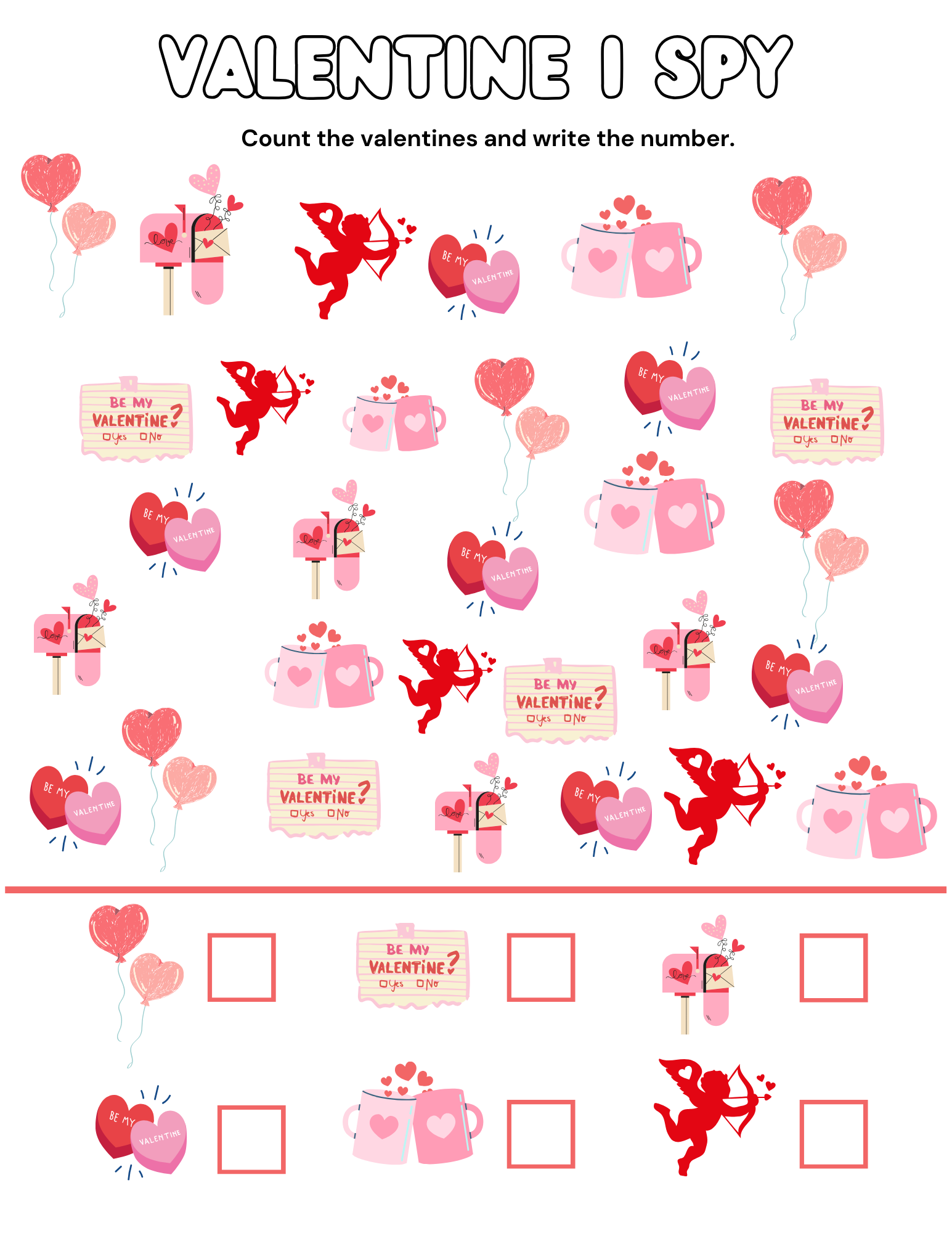 Free Printable Valentine\'s Worksheets