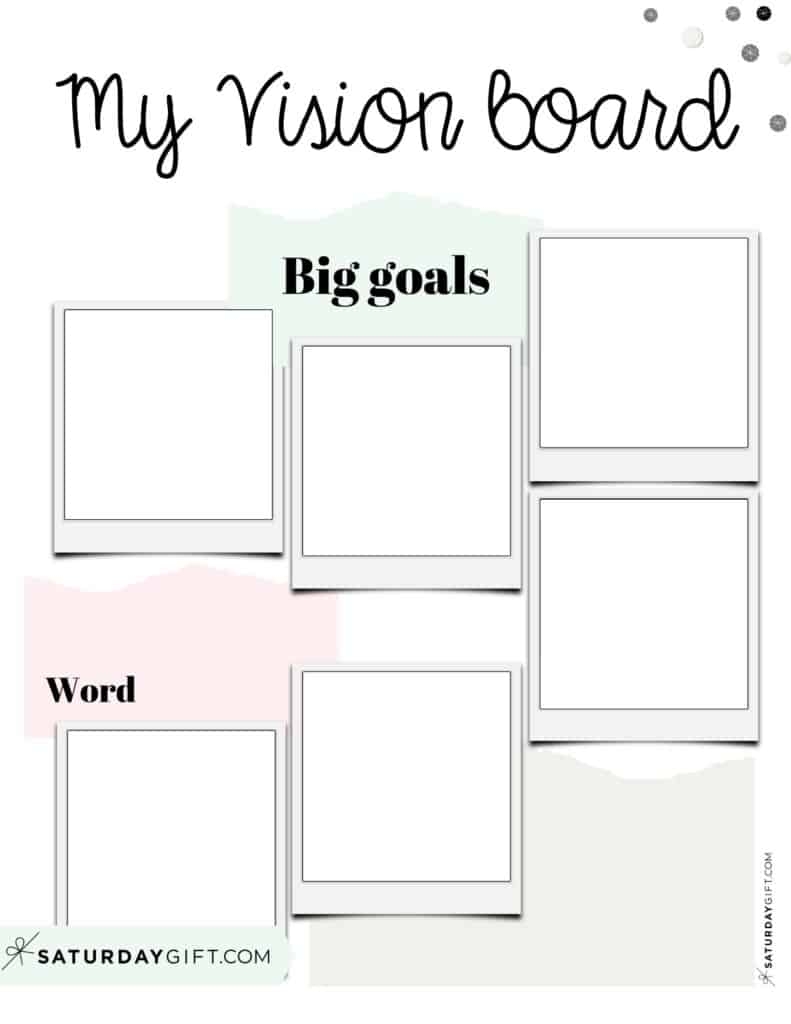 Vision Board Template 27 Cute Free Dream Board Printables