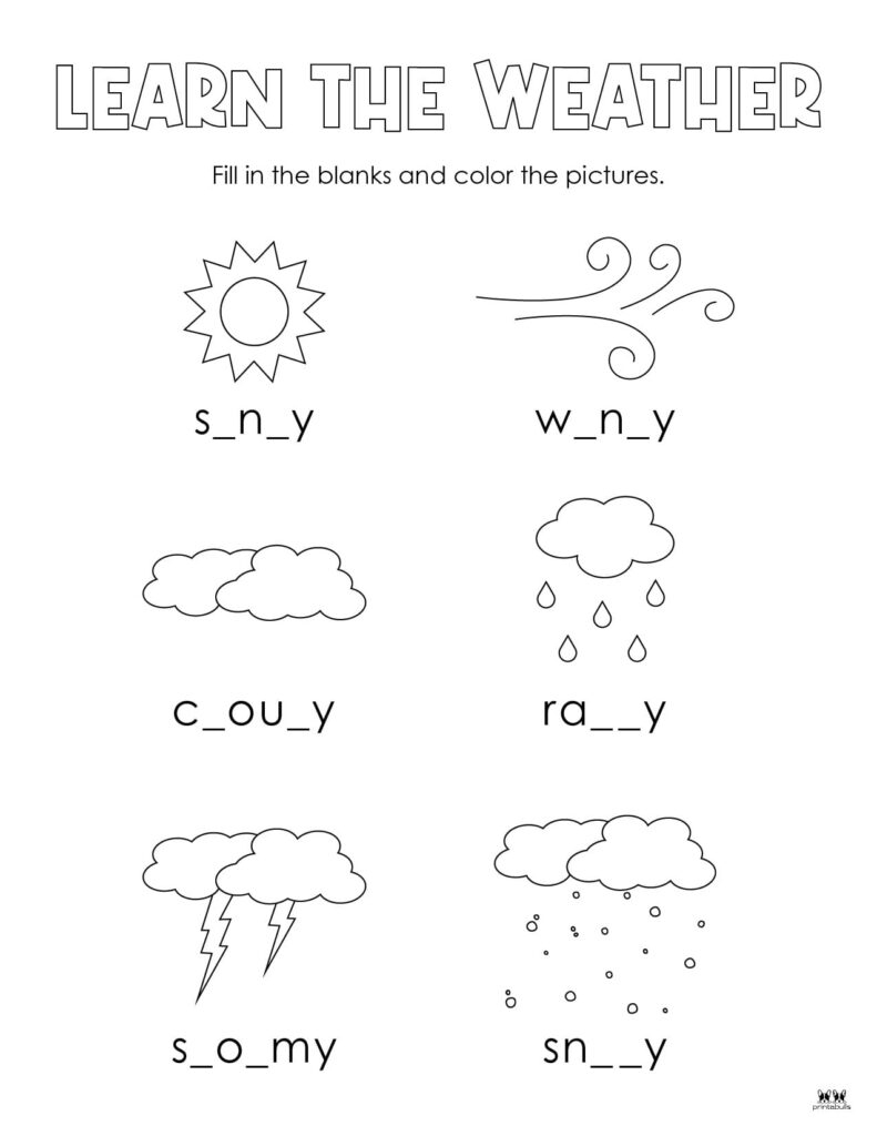 Weather Worksheets Printables 50 FREE Pages Printabulls