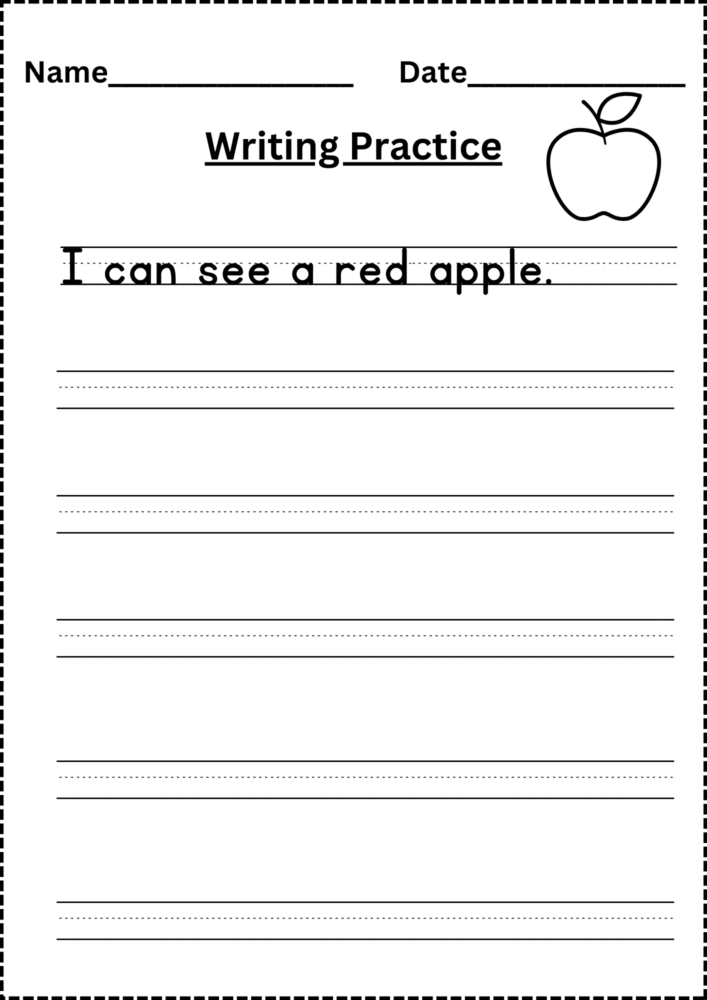 Free Printable Practice Writing Worksheets