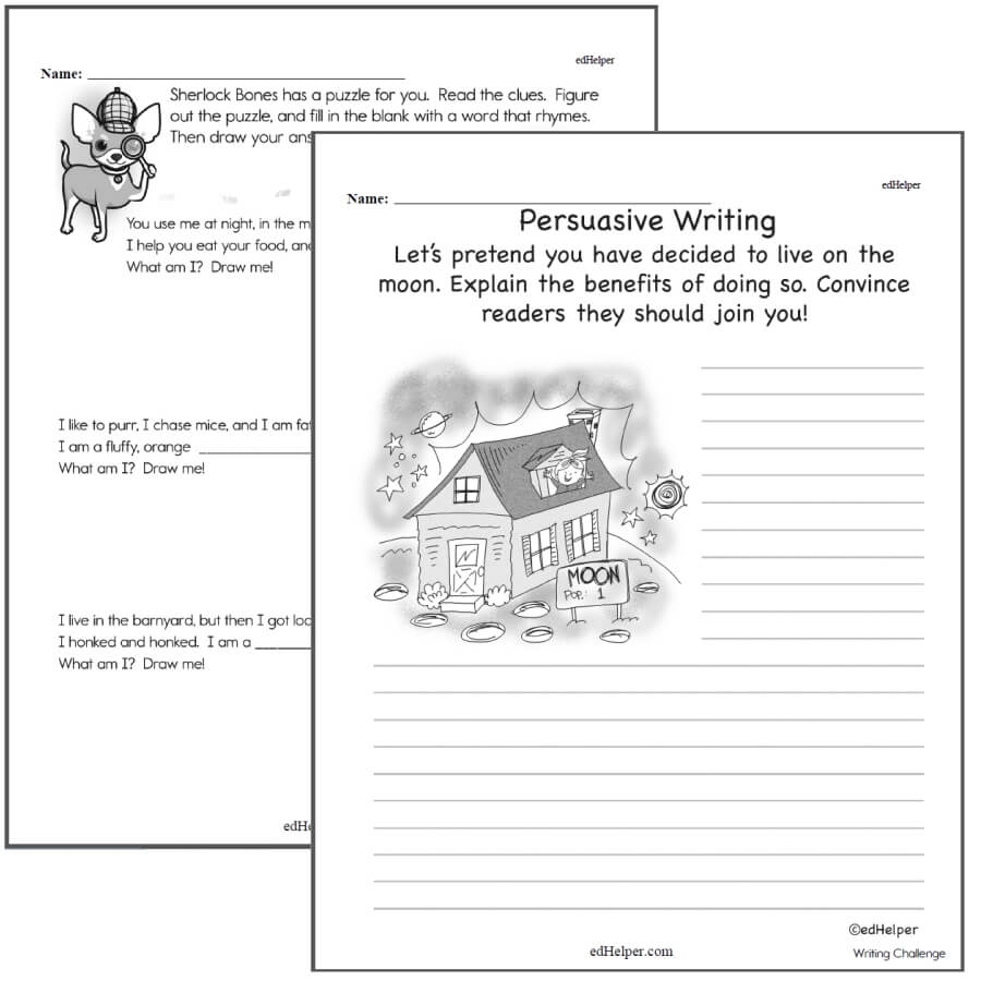 Free Printable Language Arts Worksheets