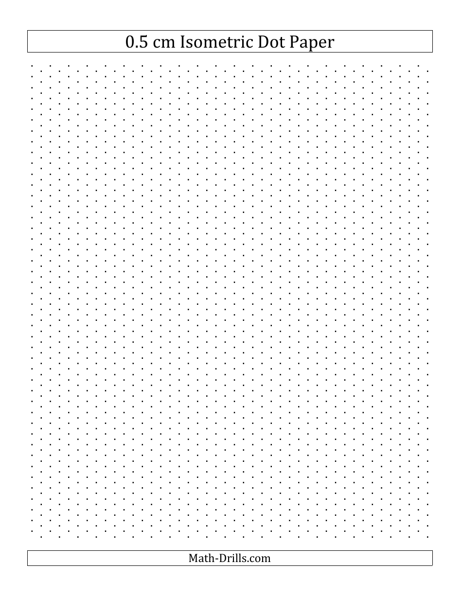 0 5 Cm Isometric Dot Paper Portrait Orientation Download Printable PDF Templateroller