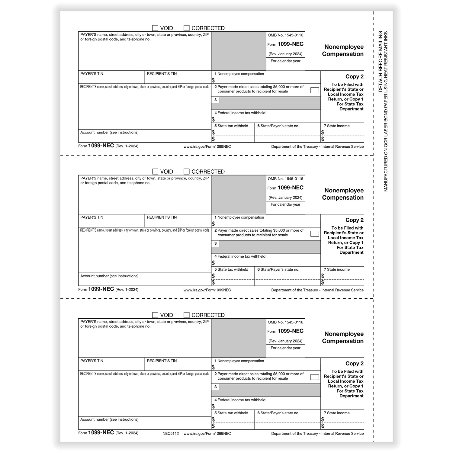 Printable 1099-Nec Form 2025