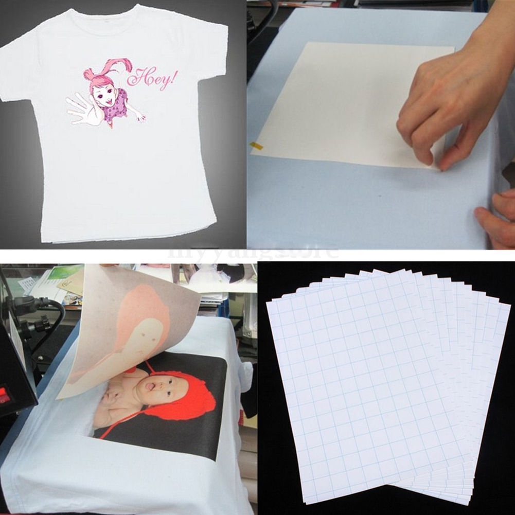 10PCS T Shirt Print Iron On Heat Transfer Paper Sheets For Dark Light Cloth EBay