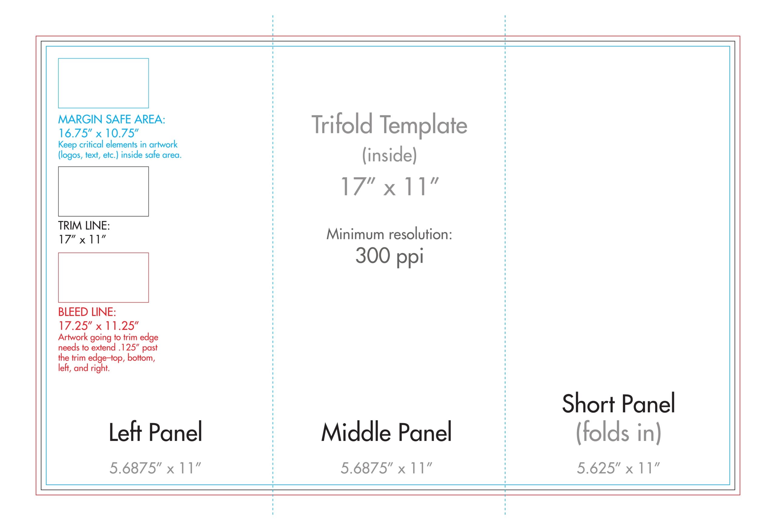 11 X 17 Tri Fold Brochure Template U S Press