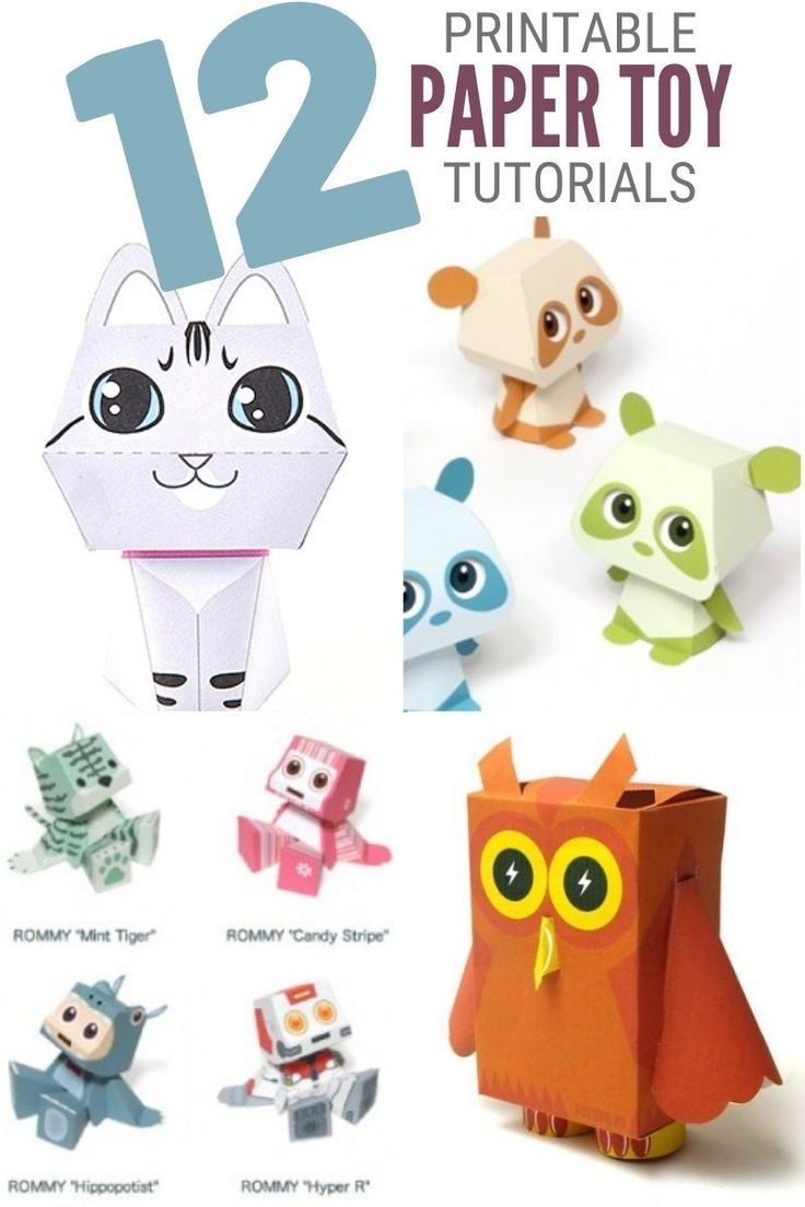 12 Easy Paper Toys To Print Cut And Assemble