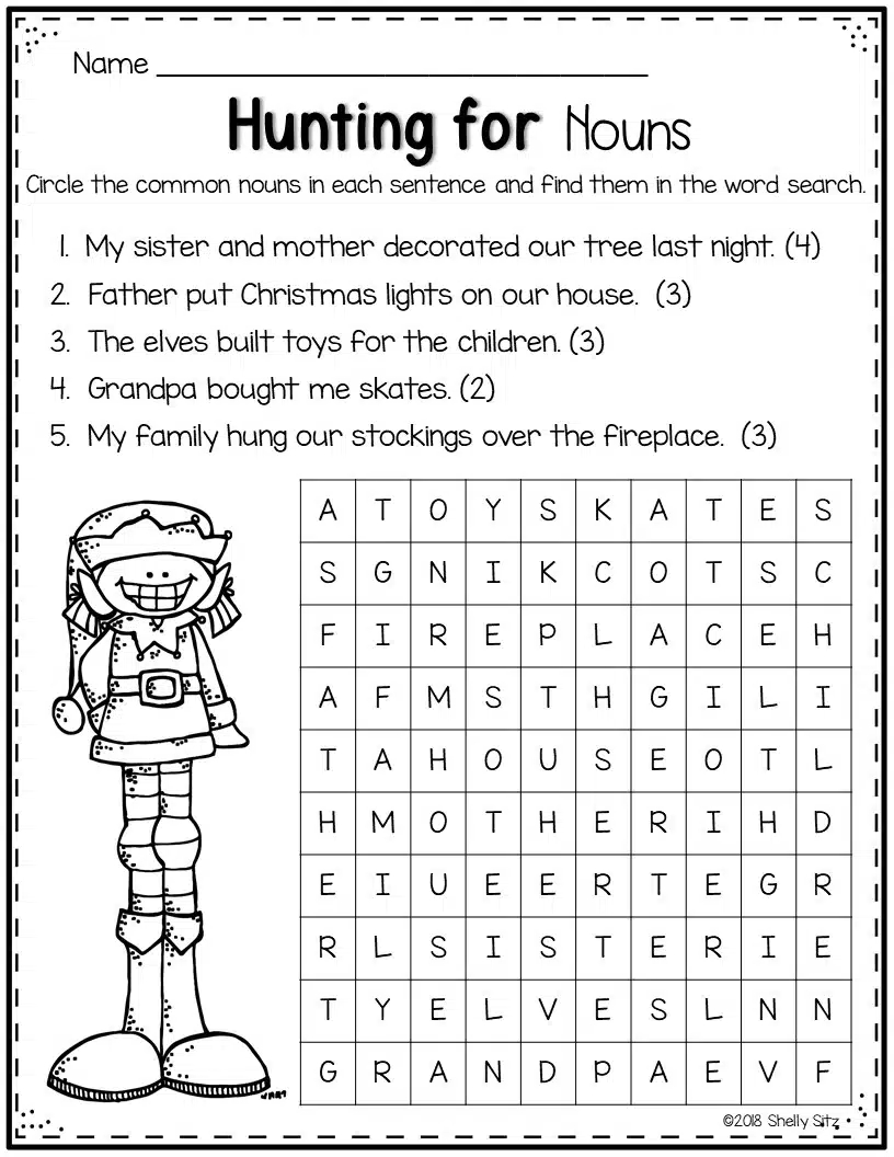 13 free christmas worksheets for second grade second grade teaching blog