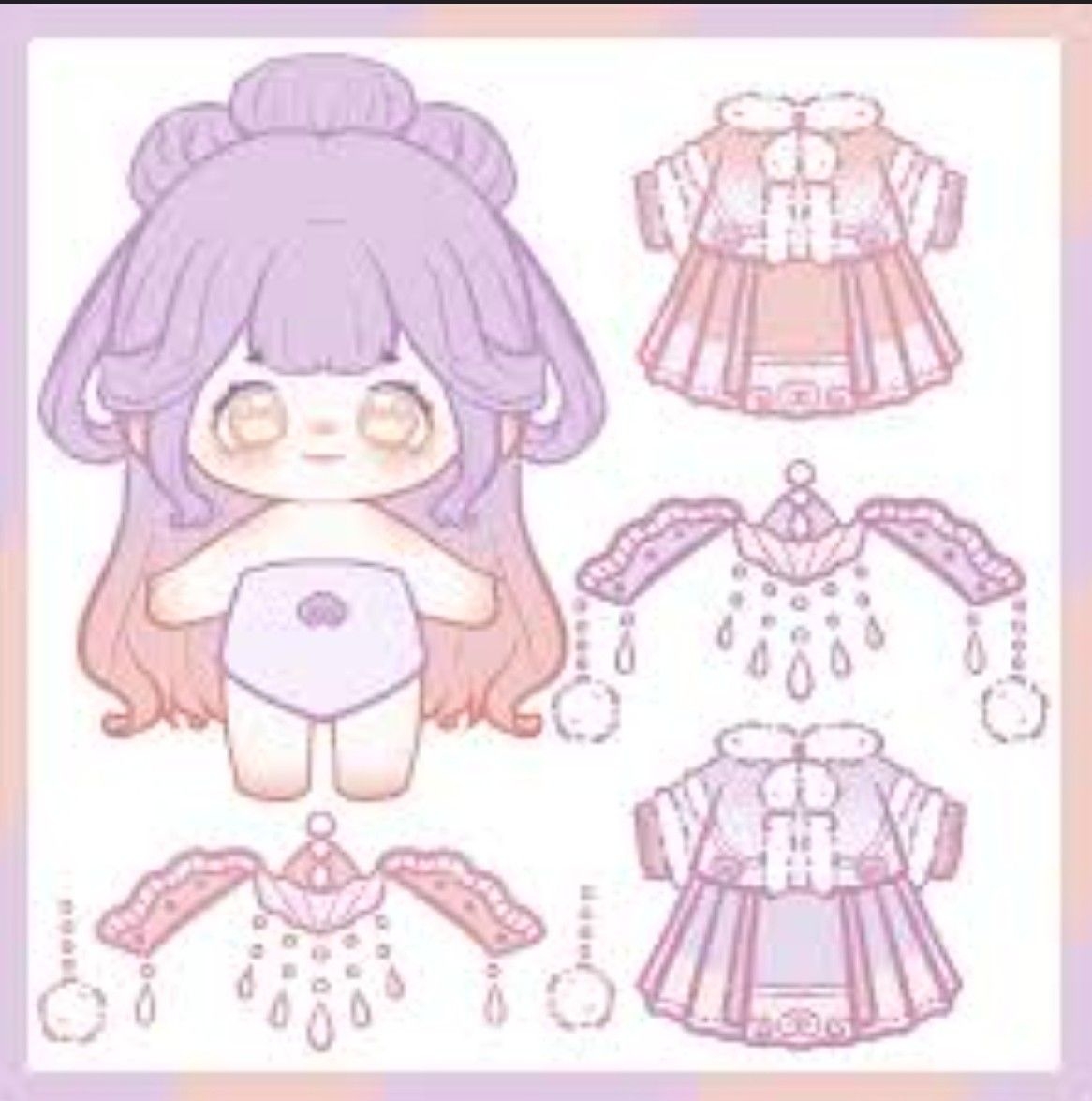 Printable Chibi Cute Kawaii Paper Doll