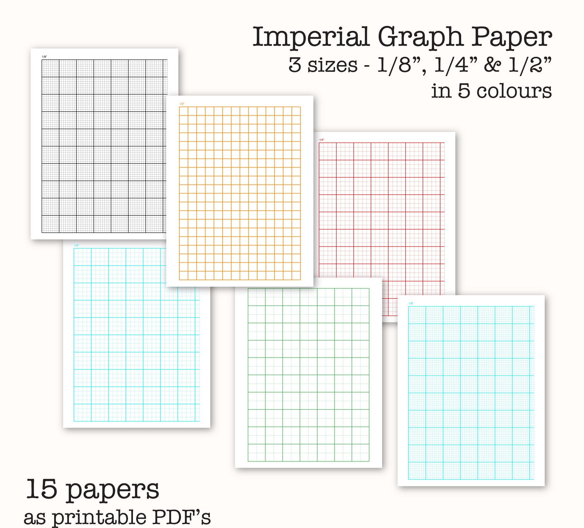 Printable Graph Paper 1/8