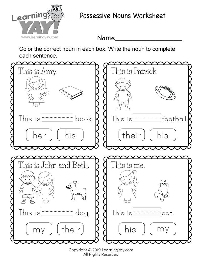 Printable School Worksheets