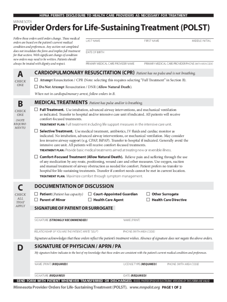 Printable Polst Form