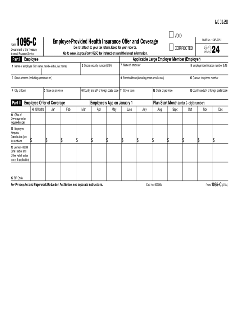 2024 Form IRS 1095 C Fill Online Printable Fillable Blank PdfFiller